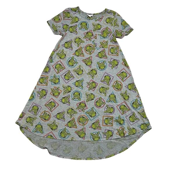 Luluroe Carly Kermit The Frog Size XXS Gray T Shirt Dress - Picture 1 of 5